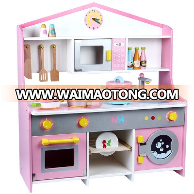 2019 Amazon New Product Simulation Large Size Cooking Toy Wooden Kids Kitchen Set Role Pretend Play Toys For Children