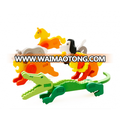 2019 Amazon New Trend Gifts For Kids  Educational Toys  3D Animal Wooden Puzzle Board