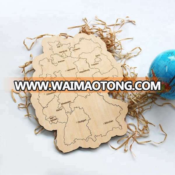 3D Educational Wooden Puzzle Map DIY