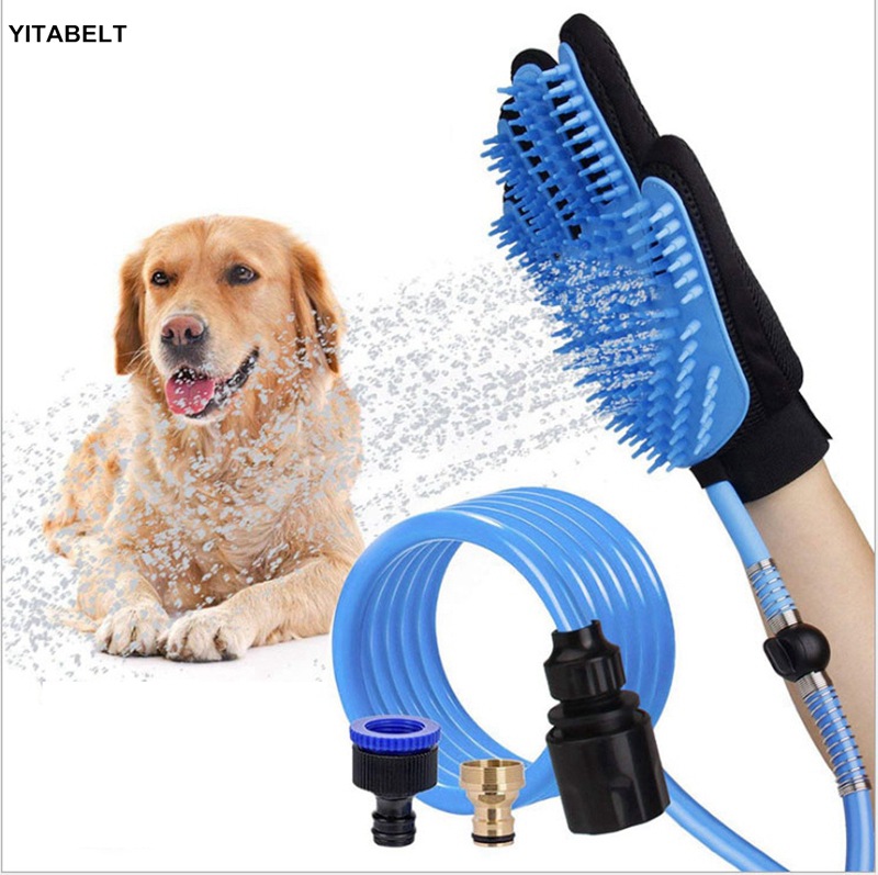 Pet Washing Grooming Tools Dog Cat Massage Shower Sprayer Hair Remover Brush Golv Silicone Pet Bath Tools